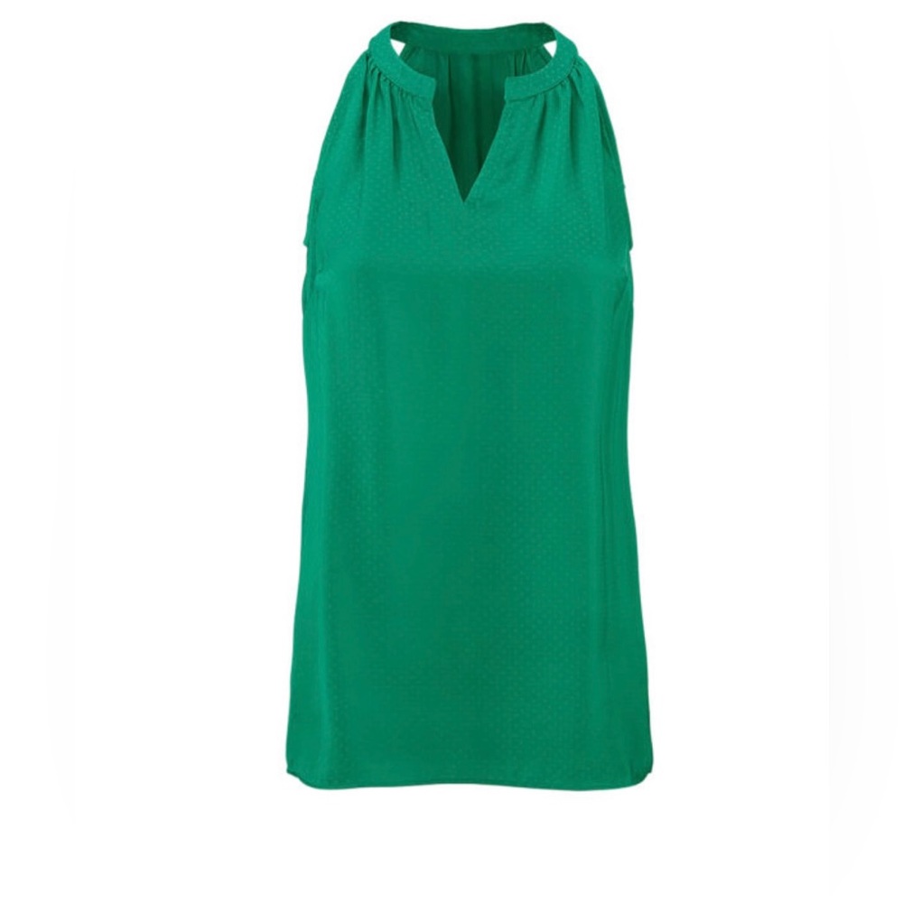 CAbi Green Sleeveless V-Neck Tank Top